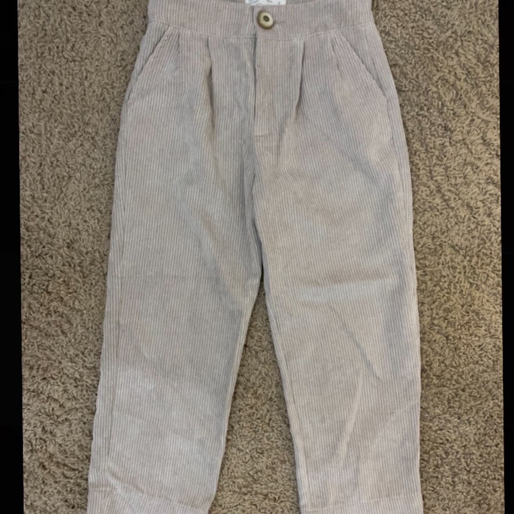 Little girls Zara corduroy beige pants